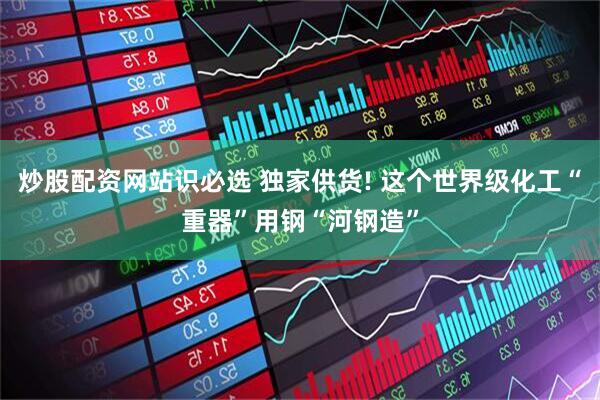 炒股配资网站识必选 独家供货! 这个世界级化工“重器”用钢“河钢造”
