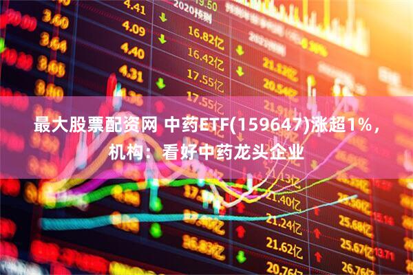 最大股票配资网 中药ETF(159647)涨超1%，机构：看好中药龙头企业