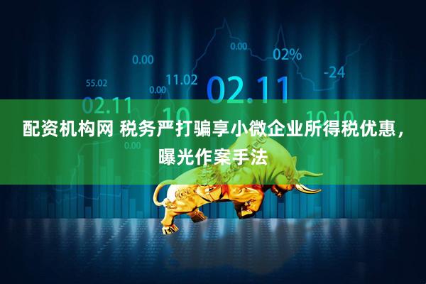 配资机构网 税务严打骗享小微企业所得税优惠，曝光作案手法